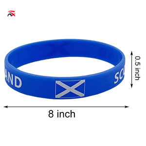 Pulsera de Silicona con Bandera Nacional de Escocia Personalizada al por Mayor, Brazalete de Silicona con Bandera de País para Fanáticos del Fútbol - Product Image 4