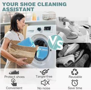 Sac de lavage pour chaussures réutilisable et durable avec fermeture éclair, sac de lavage en peluche pour chaussures et baskets - Product Image 5