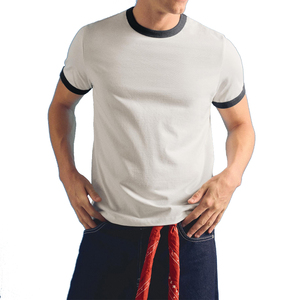 Custom Summer Soft Ringer T-<b>shirt</b> Unisex <b>Patchwork</b> Short Sleeve 100% Cotton T-<b>shirts</b> Ringer Slim Fit Tee <b>Shirt</b> - Product Image 4