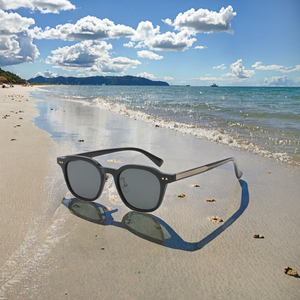 แว่นกันแดดแฟชั่นทรงกลมเต็มกรอบสีฟ้าใส รุ่นปี 2025 ป้องกันรังสี UV400 คุณภาพสูง วัสดุ PC+CP สำหรับทุกเพศ ขายส่ง - Product Image 3