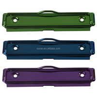 Clip de menu en métal plaqué vert, violet et bleu personnalisé de 100 mm, attache pour dossier de bureau, clip pour carton
