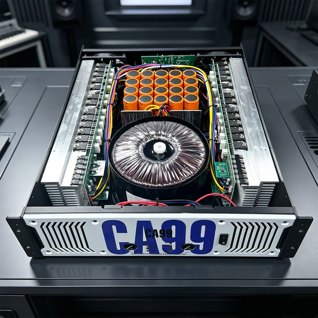 CA99 CA Series 3U Rackable DualChannel Power Amplifier 1800W,Premium Professional Audio Amplifierfor All Outdoor DJ Party Stages