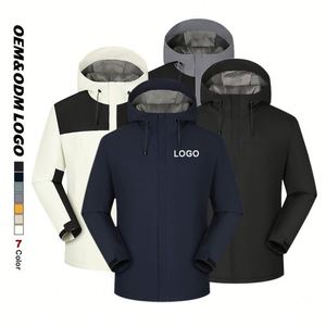 Customized Design <b>Men's</b> Hooded Jackets Waterproof Windbreaker for Unisex <b>Rain</b> Jackets Zip up Windbreak Soft Shell Jacket <b>Coat</b> - Product Image 1