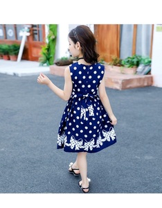 Vestidos de Niña al Estilo Coreano con Puntos Blancos, Vestido Largo de Princesa, Compras en Línea, Proveedor de China - Product Image 4