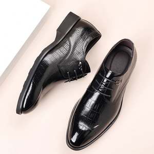 Chaussures habillées de luxe pour hommes en cuir métallisé avec doublure en cuir lisse, antidérapantes et respirantes, idéales pour les affaires et les mariages - Product Image 4