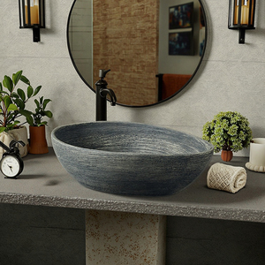 <span class=keywords><strong>Lavabo</strong></span> da <span class=keywords><strong>Bagno</strong></span> in Ceramica Fatto a Mano, <span class=keywords><strong>Design</strong></span> Moderno ed Elegante di Forma Ovale - Product Image 5