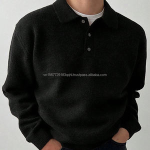 Suéter de cuello polo para hombre, estilo casual y cómodo para otoño e invierno, jersey de punto grueso con solapa, ideal como prenda interior o abrigo. - Product Image 5