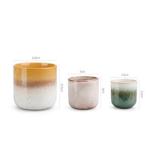 <span class=keywords><strong>Vaso</strong></span> in porcellana di porcellana di sabbia con motivi colorati in <span class=keywords><strong>vaso</strong></span> di ceramica rotonda di <span class=keywords><strong>cactus</strong></span> succulente - Product Image 2