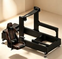 Siège de simulation de jeu en aluminium simple et économique 4040 4080, cockpit de simulation de course, rig de simulation de course, cockpit simulateur en aluminium extrudé