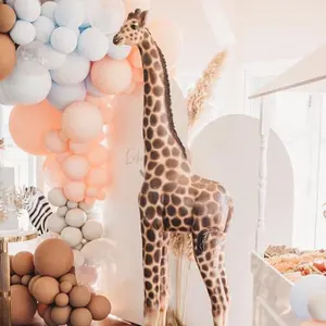 Baby Shower Décoration Extérieure Taille Réelle En Fiber De Verre Safari Animaux Sculpture Décorative Résine Girafe Cerf Éléphant Props