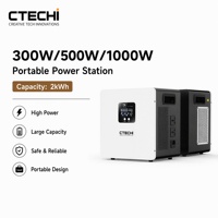 Station d'alimentation portable extérieure 1kW 1000W 2kWh LiFePO4, station d'alimentation solaire portable 1000W avec onduleur BMS et panneaux solaires