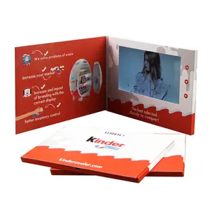 Best Promotional Products Items Envelope For Gift Top Selling Tft Screen Lcd Greeting 7 Inch Business Card Video Brochure