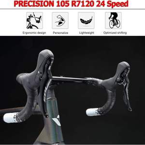 Vélo de course sur route en fibre de carbone RTS T700 avec freins à disque hydrauliques, 24 vitesses, pédales ordinaires, jeu de roues 700C pour cyclisme professionnel - Product Image 2