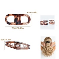 Pince à cheveux magnétique ronde motif écaille de tortue, accessoire capillaire minimaliste, clip sans pli pour coiffure quotidienne