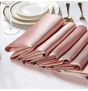 Moderne vierkante polyester satijnen servetten - wegwerpbaar, geëmbossed, voor bruiloftfavoren & tafeldecoratie voor gasten thuis - Product Image 2