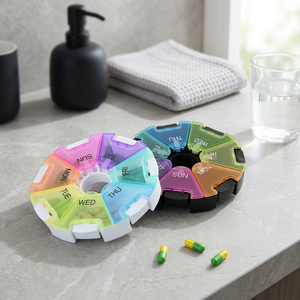 UP-05N Plastic 7-Compartment Weekly Pill Organizer - Product Image 3