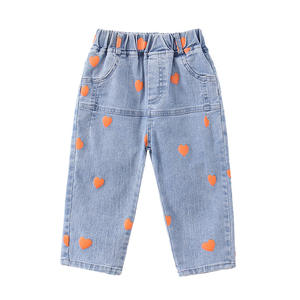 AliExpress en Español, Moda Infantil, Niña, Verano, Estampado de Corazón, Overol de Mezclilla, Talla Grande, Casual, Largo - Product Image 6