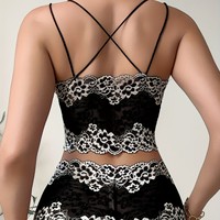 Nouvel ensemble de lingerie sexy en dentelle florale pour femme, ensemble soutien-gorge et culotte, pyjama ajouré ajusté, doux et respirant