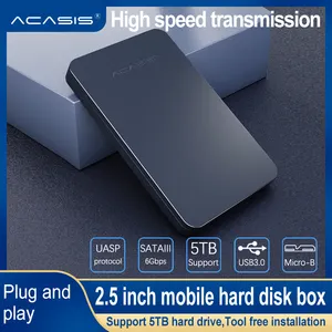 ACASIS-Boîtier de disque dur, boîtier de disque dur externe SATA, USB 3.0 pour HDD SSD, 2,5 pouces