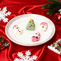 Lot en gros de guimauves sur le thème de Noël, 4 modèles, guimauves personnalisées en forme de fêtes, guimauves moelleuses, friandises festives