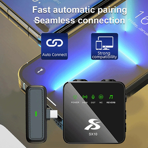 Offerta speciale di fabbrica SX10 nuovo microfono Lavalier Wireless microfono a lunga resistenza microfono per vlog chiesa discorso - Product Image 4