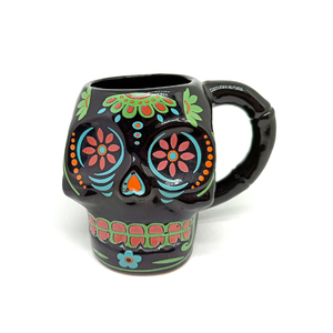 Tazza in Ceramica 3D Personalizzata a Forma di Scheletro Bianca e Nera per Feste, Sicura per Alimenti e Adatta al Microonde - Product Image 1