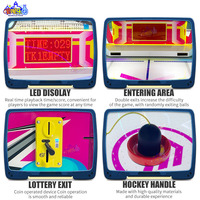 Table de hockey sur air commerciale à monnayeur, machine de jeu d'arcade, hockey multi-balles, tableau de scores LED, rédemption de tickets, 2 joueurs