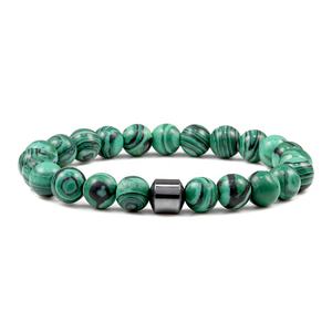 Oeil de Tigre Naturel Noir Onyx Malachite Perles de Lave Bracelet Fait Main Couples Yoga Bracelets Bracelet pour Homme Cadeau Vente en Gros - Product Image 6