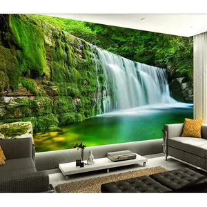 自然風景滝壁紙壁紙壁紙壁コーティングリビングルーム用