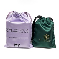 Sacs en satin personnalisés avec cordon de serrage, pochettes anti-poussière douces et réutilisables, emballage imprimé en sérigraphie pour chapeaux, chaussures, sacs à main, perruques