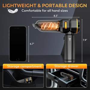 Aspiradora <span class=keywords><strong>de</strong></span> Coche 3 en 1 Inalámbrica Portátil para Automóvil con Batería <span class=keywords><strong>de</strong></span> 6000mAh y 18000Pa <span class=keywords><strong>de</strong></span> Potencia - Product Image 2