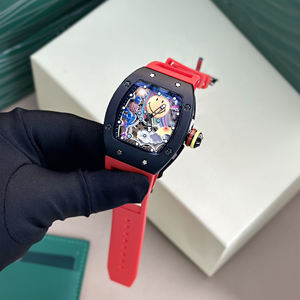 Luxury Skeleton Tonneau <b>Automatic</b> Watch Smiling Dial Sport Mechanical <b>Wristwatch</b> for Men - Product Image 6