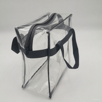 Sac à main d'été en PVC transparent pour la plage, sac de voyage en PVC transparent, sac fourre-tout à la mode pliable avec poches à fermeture éclair unisexe