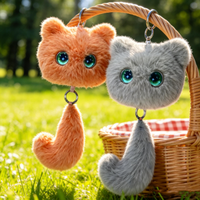 KI-gesteuertes neugieriges Katzen-Plüschtier aus Silikon und PP-Baumwolle, ein kleiner Begleiter-Roboter-Anhänger, geeignet für Männer und Frauen