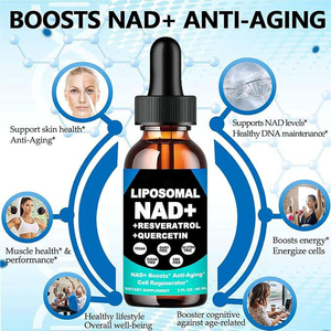Suplemento LUVVITA OEM NAD+ 900mg de Alta Potência, Nicotinamida Ribosídeo Lipossomal com Resveratrol, Líquido Oral para Adultos - Product Image 3