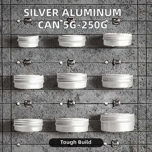 Stock tondo in alluminio argento contenitore barattolo di latta contenitore vaso vasetti cosmetici 5g a 250g alluminio metallo alluminio imballaggio - Product Image 2