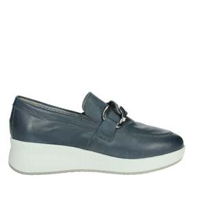 Zapatos Mocasines de Plataforma de Cuero Azul Cinzia Soft Donna para Mujer, con Suela Acolchada y Diseño en Relieve, para Todas las Temporadas - Product Image 3