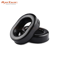 Coussinets d'oreille en mousse de remplacement pour casque d'aviation, coussinets d'oreille en mousse/gel/cuir synthétique
