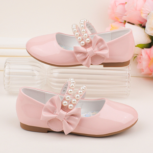 Zapatos de Princesa para Niñas, Primavera-Otoño 2025, Nuevos Zapatos Escolares para Niñas, Zapatos Planos, Zapatos de Baile, Zapatos Escolares con Lazo de Perlas, Verano - Product Image 2