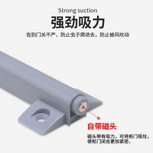 Dispositif de rebond en plastique pour portes d'armoires, type à pression silencieuse, mécanisme de rebond caché, matériau ABS, design minimaliste - Product Image 5