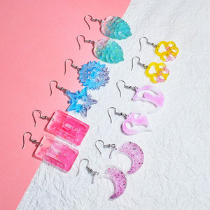 Début Riser cristal résine époxy moule boucles d'oreilles pendentif moulage Silicone moule bricolage artisanat fait à la main bijoux décoratifs outils de fabrication - Product Image 2