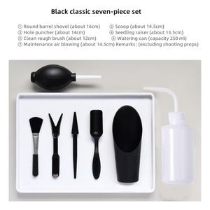 Set Peralatan Perawatan Tanaman Sukulen: Pot Bunga Taman, Alat Transplantasi Mini, Alas Pengganti Tanah, Set Alat Tangan, Sikat Tanaman, Garu, dan Penyiram - Product Image 6