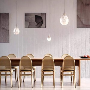 Faux Marble Pendant <b>Light</b> Resin Oval LED <b>Chandelier</b> For Restaurant Bar Hotel Bedroom - Product Image 4