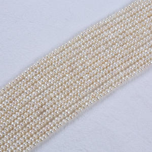 Perles rondes plates d'eau douce naturelles de Zhuji, 4-5 mm, pour la fabrication de bijoux en vrac, diverses couleurs disponibles - Product Image 1