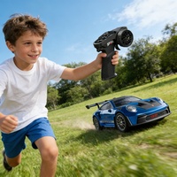 Voiture de drift miniature RC WGNRC D43 911&GTR à l'échelle 1/43, voiture de drift miniature RC entièrement proportionnelle en alliage, voiture de course de drift miniature RC de bureau avec gyroscope