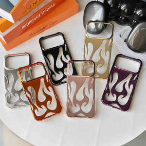 Mode Holle Koele Dunne Hoes Vlam Frosted Tpu Telefoon Hoesje Voor Iphone Air 17 16 15 14 13 12 11 Pro Max Mobiele Hoesjes Voor Meisjes - Product Image 1