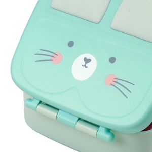 JM Cross-border Children's Kitty <strong>Meal</strong> Box Plastic Student Lunch Box Portable Compartmented Microwaveable Cute <strong>Fun</strong> - Product Image 4