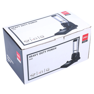 Deli E0130 # Heavy Duty Punch #100 Feuilles, 80mm, Dia 6mm NOIR Précise Lisse Poinçonnage Réglable Règle Économie de Travail - Product Image 4