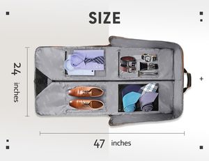 Échantillon gratuit de vêtements suspendus Poches en vrac Robes de mariée Couverture de costume pour hommes Sac de voyage Sacs à vêtements imprimés avec logo personnalisé - Product Image 6