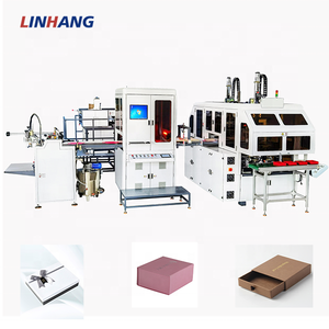 Gift Box Making Machine LINHANG LH-540S Automatic Rigid Box Making Machine with high speed